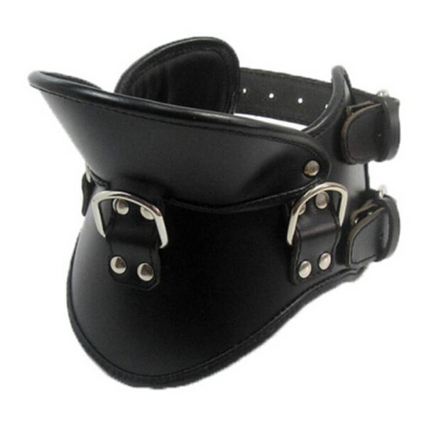 Real Leather Posture Neck Corset Collar BDSM Fetish