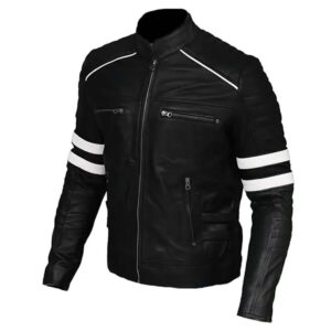 Men's Cafe Racer Retro Leather Jacket