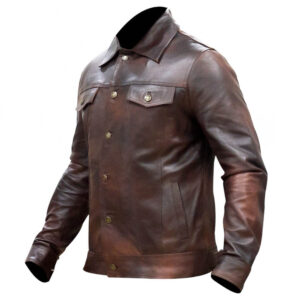 Men's Two Tone Brown Trucker Jacket