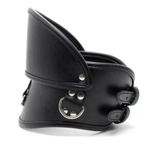 Real Leather Posture Neck Corset Collar BDSM Fetish