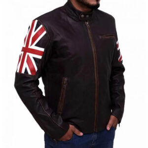 United Kingdom Flag Cafe Racer Jacket