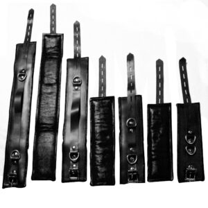 7 Piece Restraints Leather Bondage BDSM Black For Adults Fetish Play