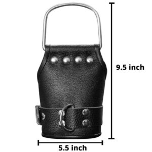 Real Leather Hand Wrist Cuff Locking Buckles