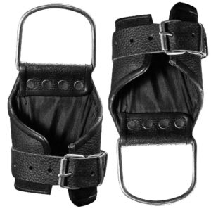Alternative view of Real Leather BDSM Hand Wrist Cuff LGBTQ