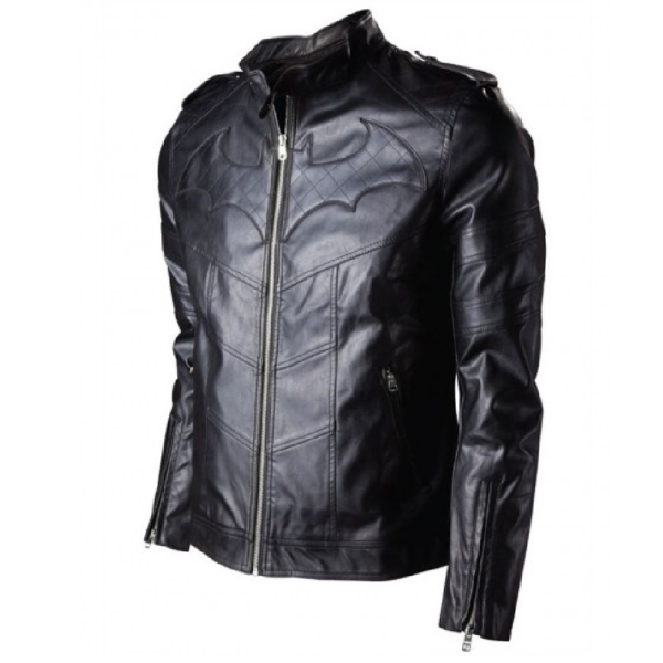 Batman Arkham Quilted Logo Black Jacket