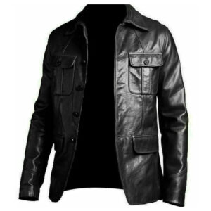 Mens Real Leather Blazer Classic Coat