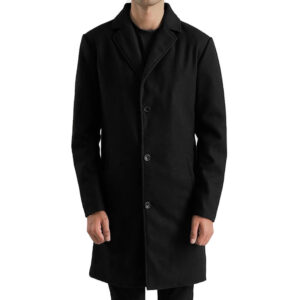 Mens Single Breasted Winter Wool Coat