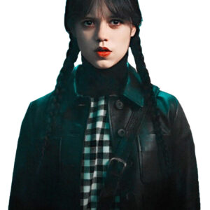 Wednesday Addams Black Leather Jacket