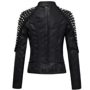 Womens Studded Punk Style Jacket