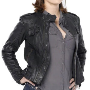 Castle Stana Katic Black Leather Jacket