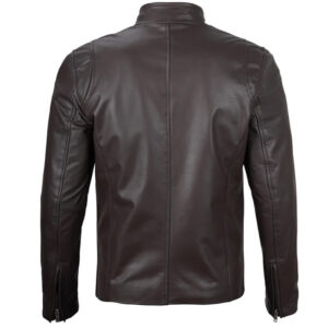 Men’s Brown Leather Jacket – Classic Fit