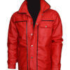 Men’s Red Leather Jacket – Modern & Trendy