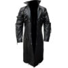 Steampunk Goth Genuine Leather Trench Coat