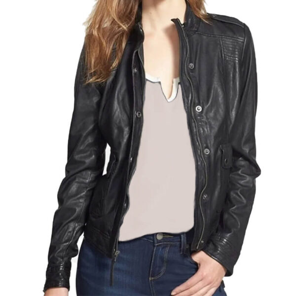 Vampire Diaries S06 Nina Dobrev Leather Jacket