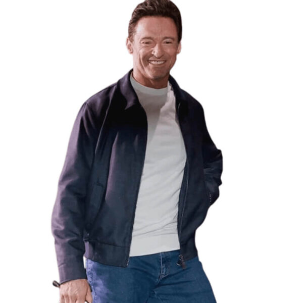 2024 Comic Con Hugh Jackman Blue Jacket