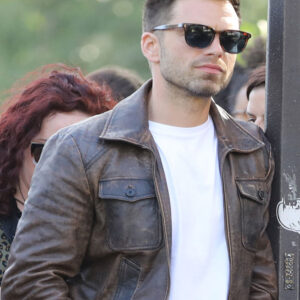 355 Movie Sebastian Stan Brown Jacket