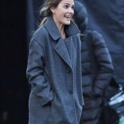 Antlers Keri Russell Grey Coat