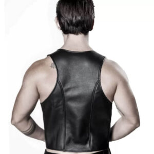 Mens Bartender Leather Vest