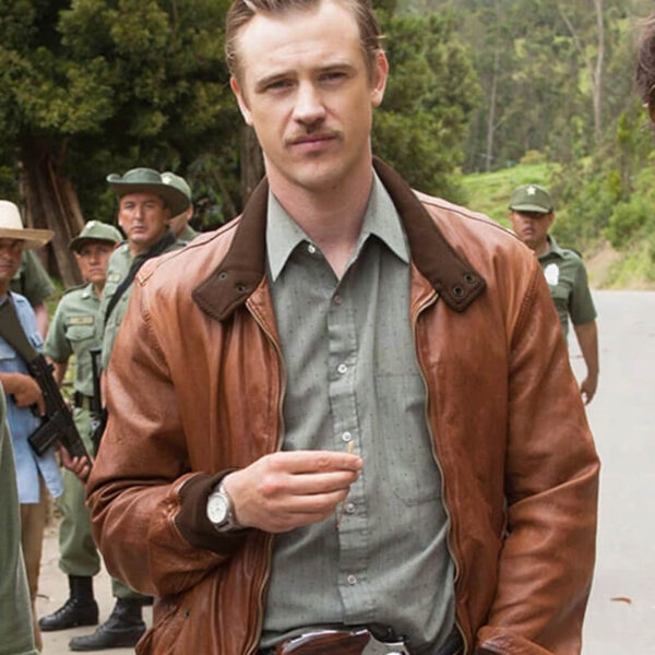 Narcos Boyd Holbrook Brown Bomber Jacket