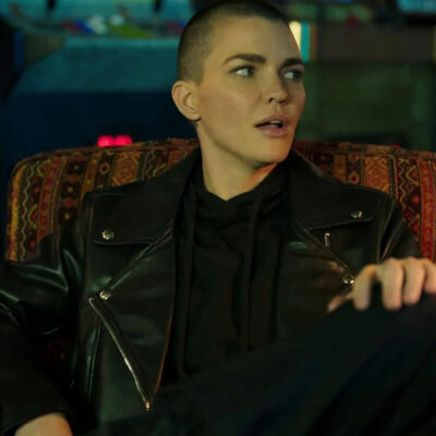 1up Ruby Rose Black Biker Jacket