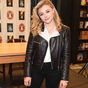 Chloe Grace Moretz Leather Jacket