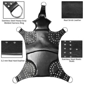 Heavy Duty Genuine Black Leather Adult Sling Sex Swing Bondage Play Hammock