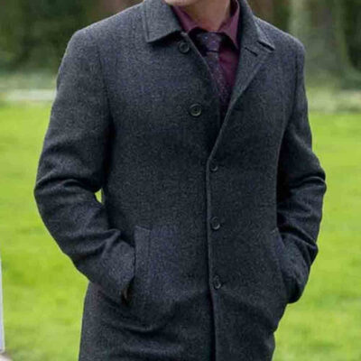 Men's Grey Wool Coat