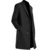 Men's 90s Stylish Winter Black Wool Coat
