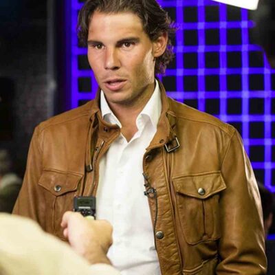 Rafael Nadal Brown Genuine Jacket