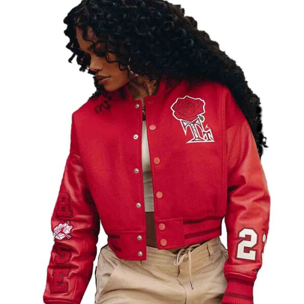 Teyana Taylor Rose Red VarsityJacket