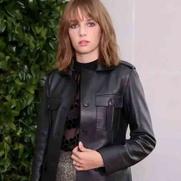 Stranger Things Maya Hawke Leather Coat