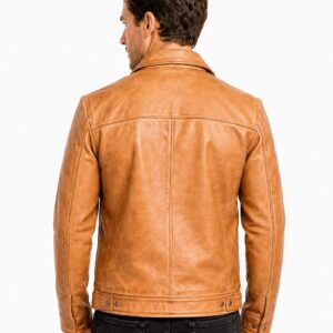 MENS BROWN LEATHER JACKET 1