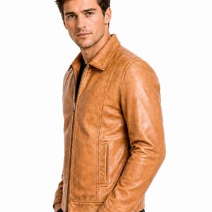 MENS BROWN LEATHER JACKET 4
