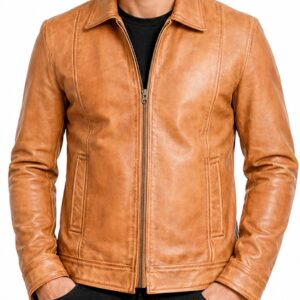 MENS BROWN LEATHER JACKET2