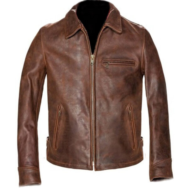 Mens Motorcycle Zipper Style Jacket
