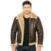 Mens Aviator B3 Flying Bomber Leather Jacket