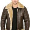 NEW AVITOR B3 RAF WW2 BOMBER GENUINE LEATHER JACKET MEN FAUX FUR COAT