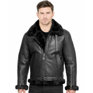 Alternative view of Mens Aviator B3 Flying Leather Jacket