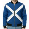 Scotland Flag Bomber Blue Cotton St. Andrew’s Cross Jacket