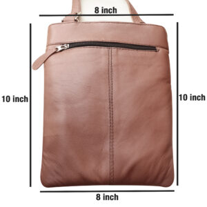 Brown Leather Cross Body Messenger Bag – Classic Design