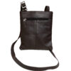 Choco Brown Leather Cross Body Messenger Bag – Vintage Look