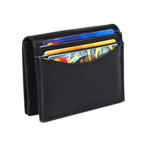 Men's Mini Leather Credit Card Holder Wallet RFID Safe