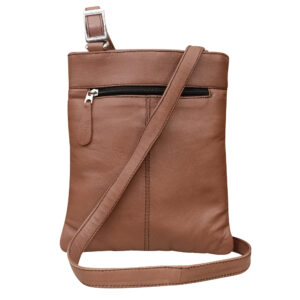 Brown Leather Cross Body Messenger Bag – Classic Design
