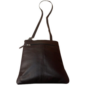 Choco Brown Leather Cross Body Messenger Bag – Vintage Look