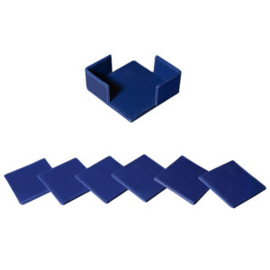 Alternative view of Blue Handcrafted Drink Coasters Pack of 6 with Holder