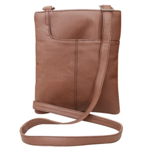 Brown Leather Cross Body Messenger Bag – Classic Design