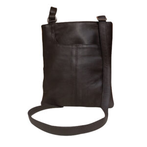 Choco Brown Leather Cross Body Messenger Bag – Vintage Look