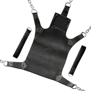 Alternative view of 5 Points Black Leather BDSM Genuine Sex Swing