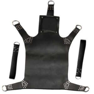 5 Points Black Leather BDSM Genuine Sex Swing