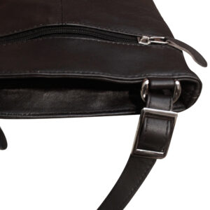 Choco Brown Leather Cross Body Messenger Bag – Vintage Look